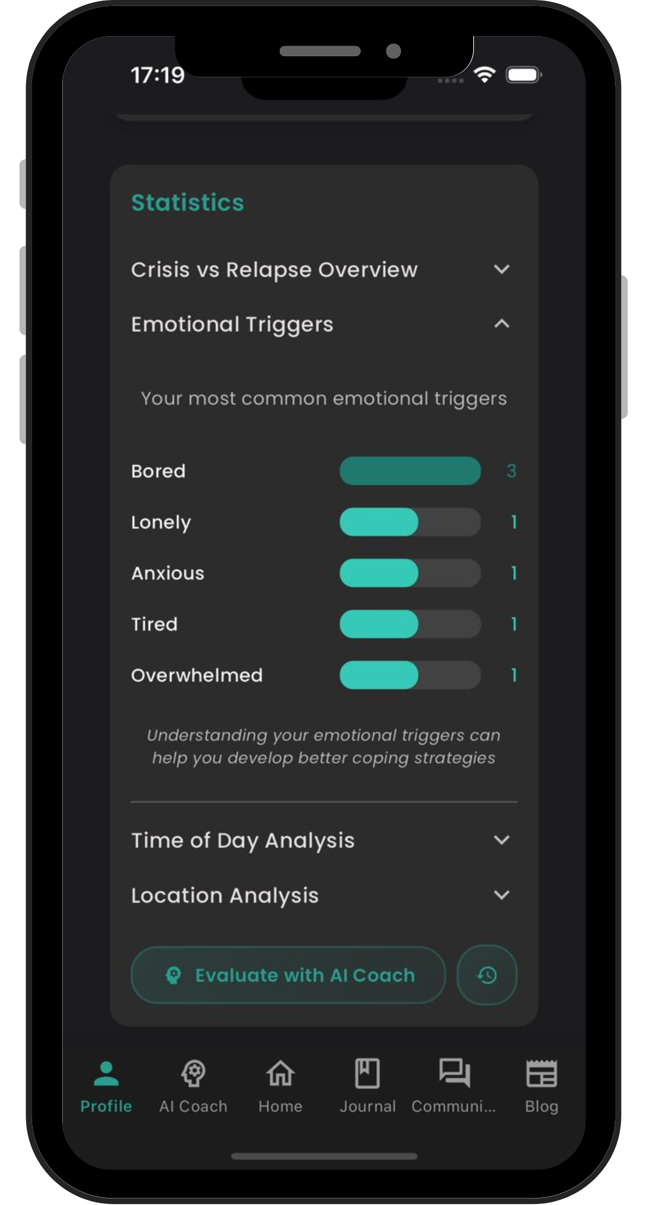 Recomorphosis SOS craving button feature screenshot